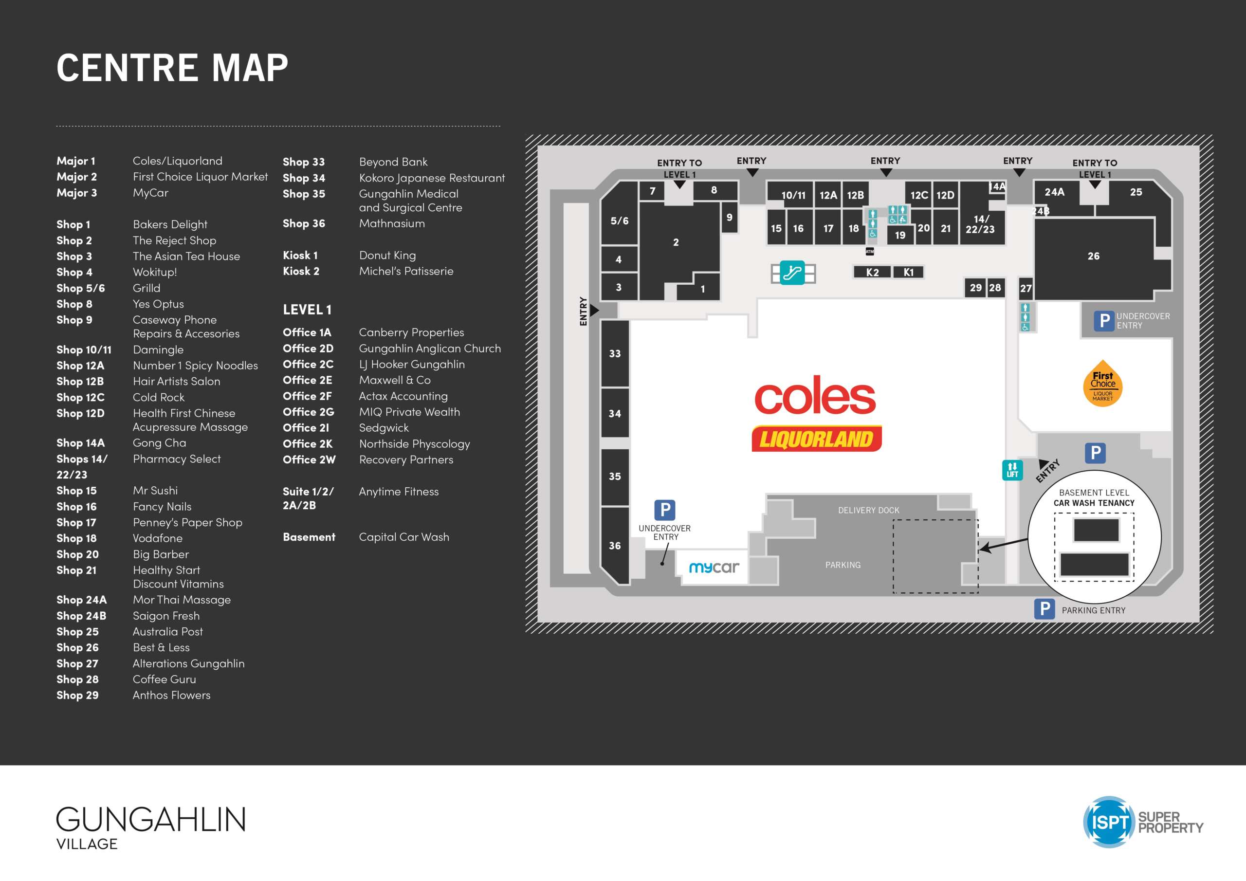 Gungahlin Village Floorplan Gungahlin Village Storemap